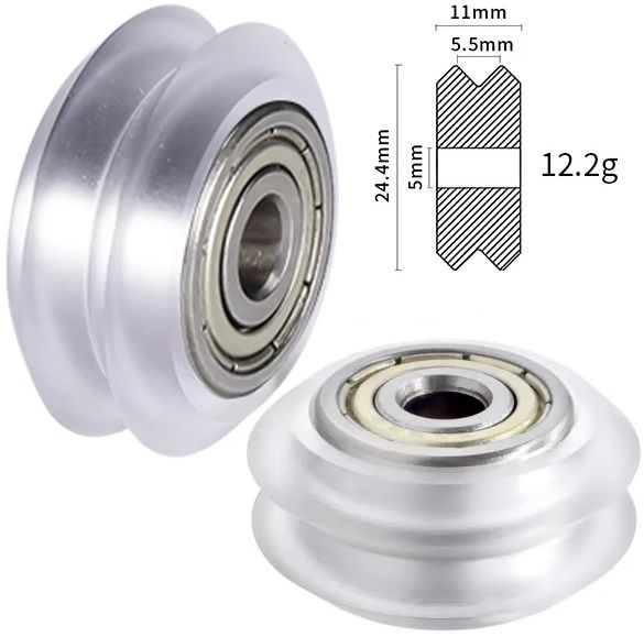 Polea Ranuras En V 5mm transparente